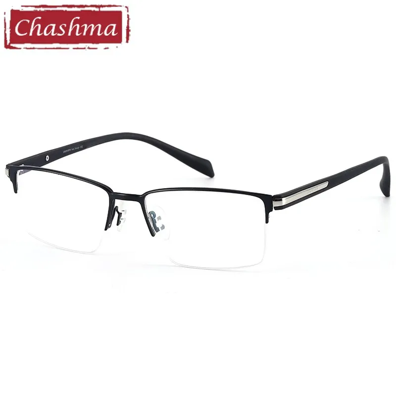 Chashma Men's Semi Rim Square Titanium Alloy Eyeglasses 9283