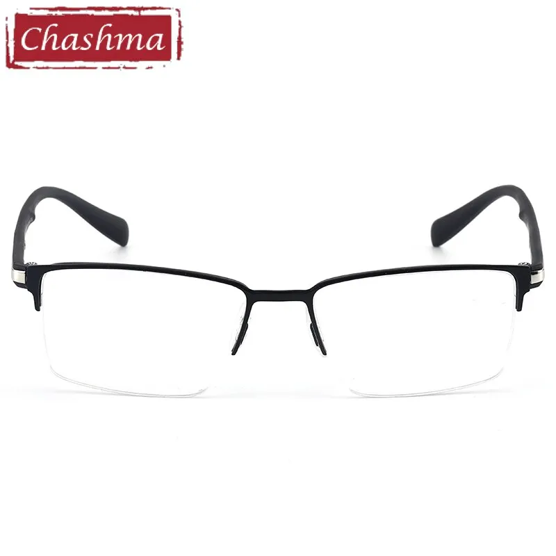 Chashma Men's Semi Rim Square Titanium Alloy Eyeglasses 9283