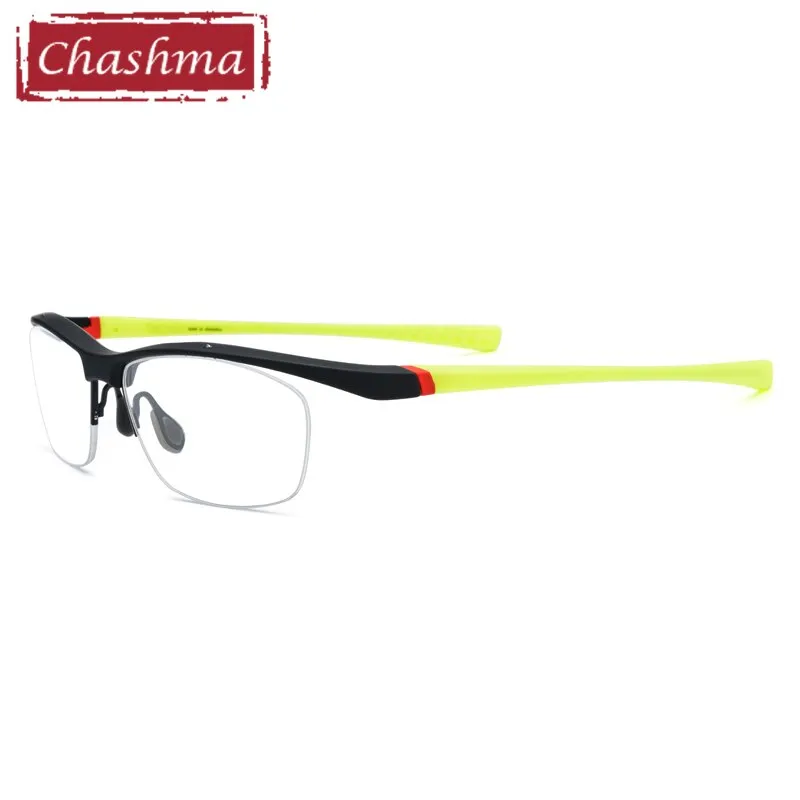 Chashma Men's Semi Rim Square Tr 90 Titanium Sport Eyeglasses 7027