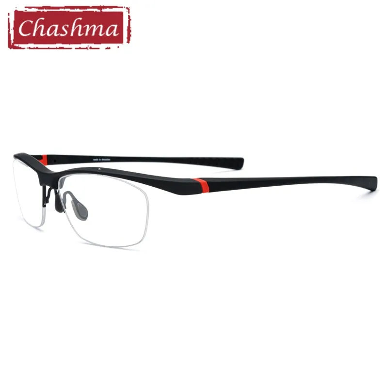 Chashma Men's Semi Rim Square Tr 90 Titanium Sport Eyeglasses 7027