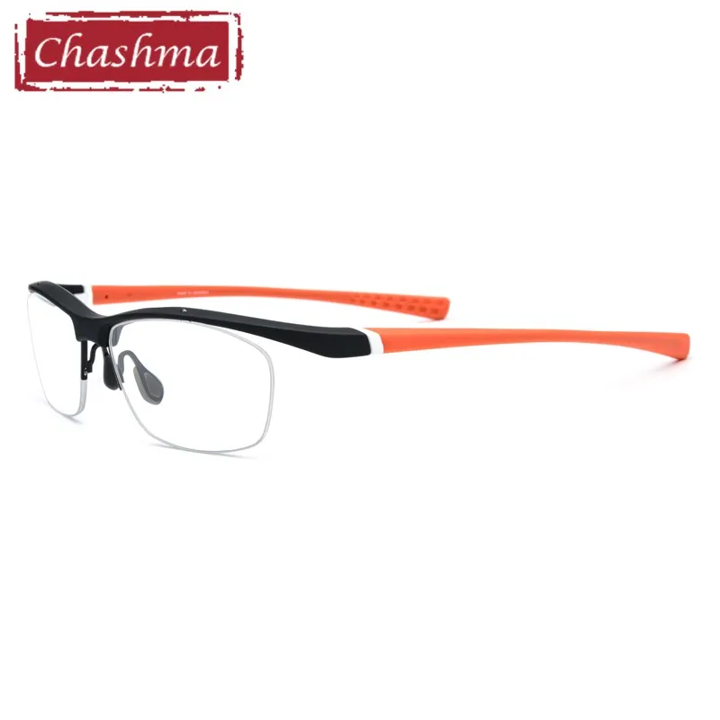 Chashma Men's Semi Rim Square Tr 90 Titanium Sport Eyeglasses 7027