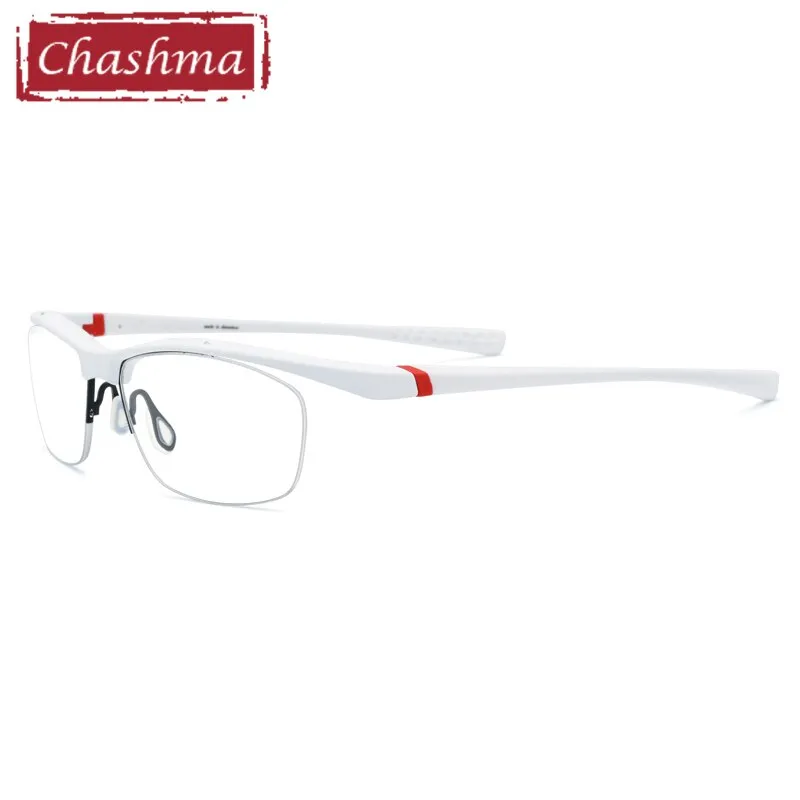 Chashma Men's Semi Rim Square Tr 90 Titanium Sport Eyeglasses 7027