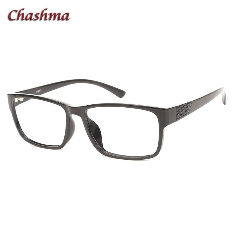 Chashma Ochki Men's Full Rim Large Square Tr 90 Titanium Eyeglasses 3015