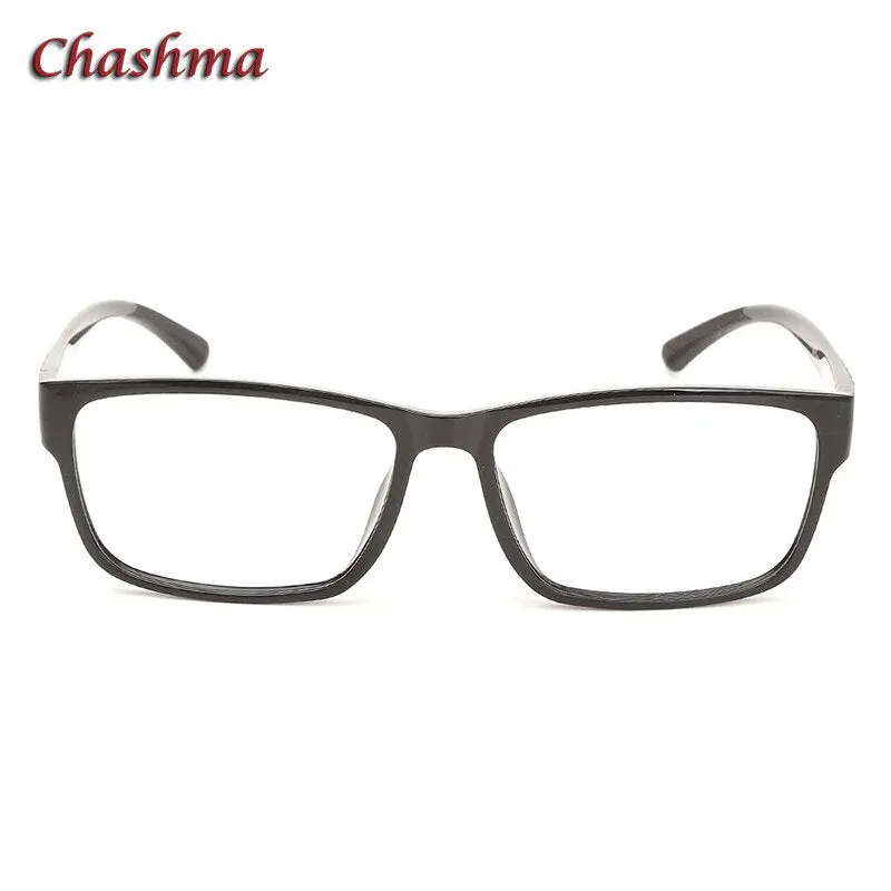 Chashma Ochki Men's Full Rim Large Square Tr 90 Titanium Eyeglasses 3015