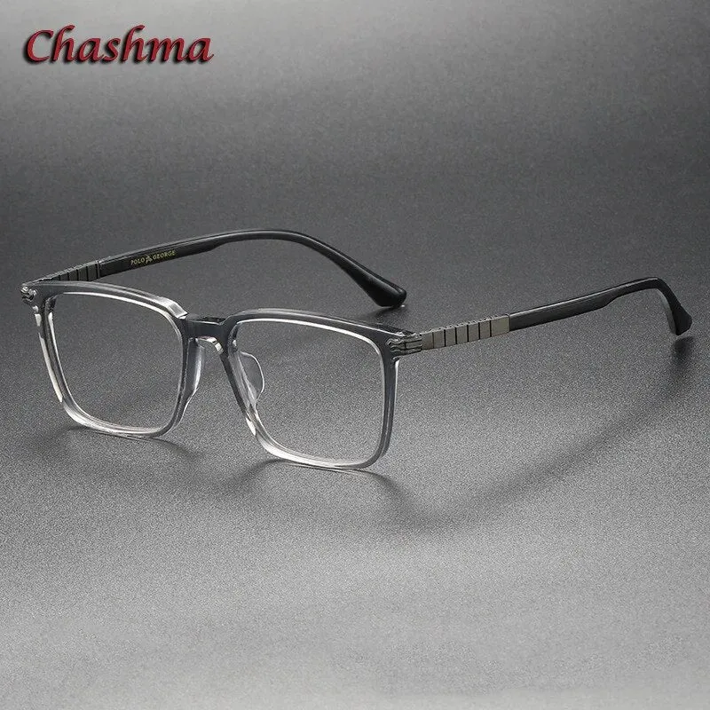 Chashma Ochki Unisex Full Rim Square Acetate Eyeglasses 9630