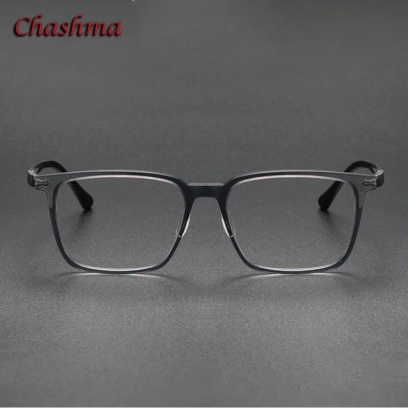 Chashma Ochki Unisex Full Rim Square Acetate Eyeglasses 9630