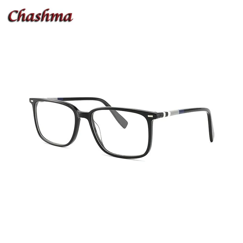 Chashma Ochki Unisex Full Rim Square Rectangle Acetate Eyeglasses 9021