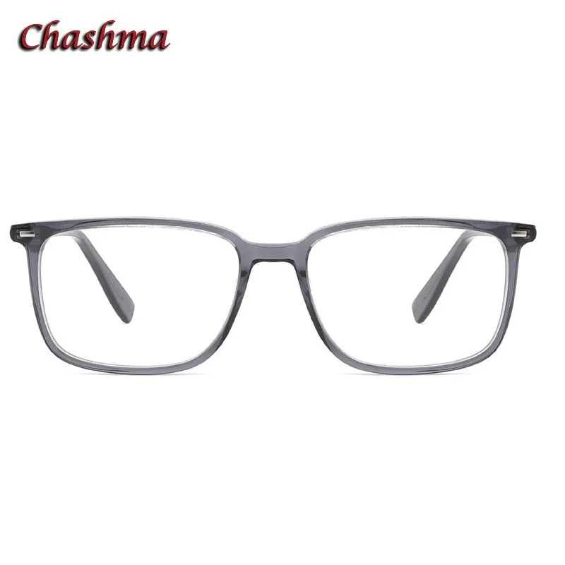 Chashma Ochki Unisex Full Rim Square Rectangle Acetate Eyeglasses 9021