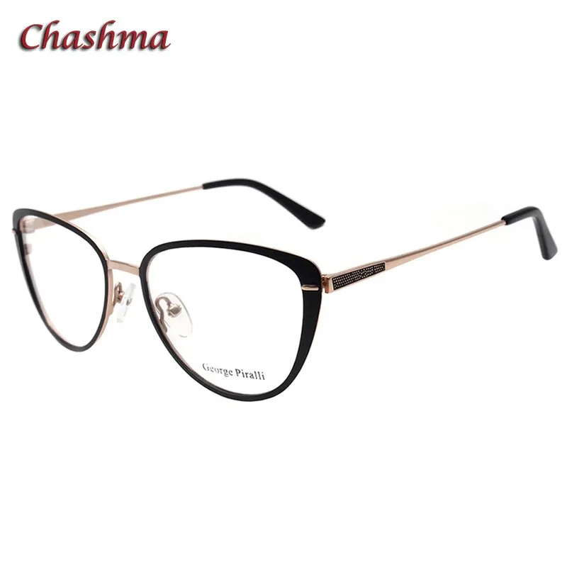 Chashma Ochki Women's Full Rim Triangel Cat Eye Alloy Eyeglasses 806