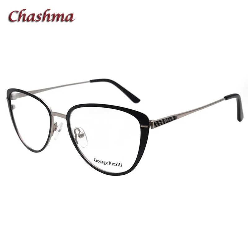 Chashma Ochki Women's Full Rim Triangel Cat Eye Alloy Eyeglasses 806