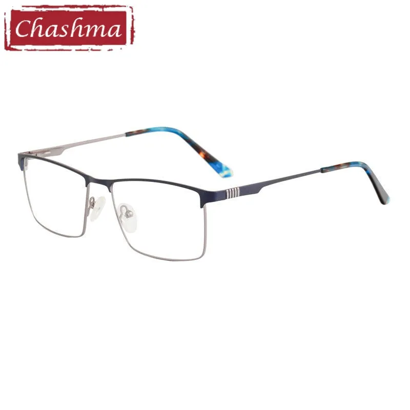 Chashma Ottica Men's Full Rim Square Stainless Steel Eyeglasses 8345