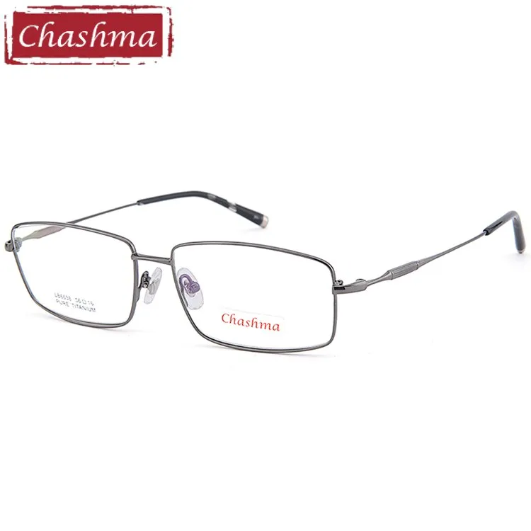 Chashma Ottica Men's Full Rim Square Titanium Eyeglasses Ch6638