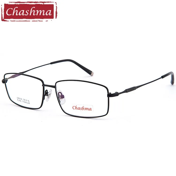 Chashma Ottica Men's Full Rim Square Titanium Eyeglasses Ch6638