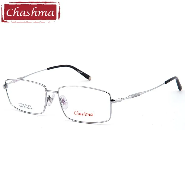 Chashma Ottica Men's Full Rim Square Titanium Eyeglasses Ch6638