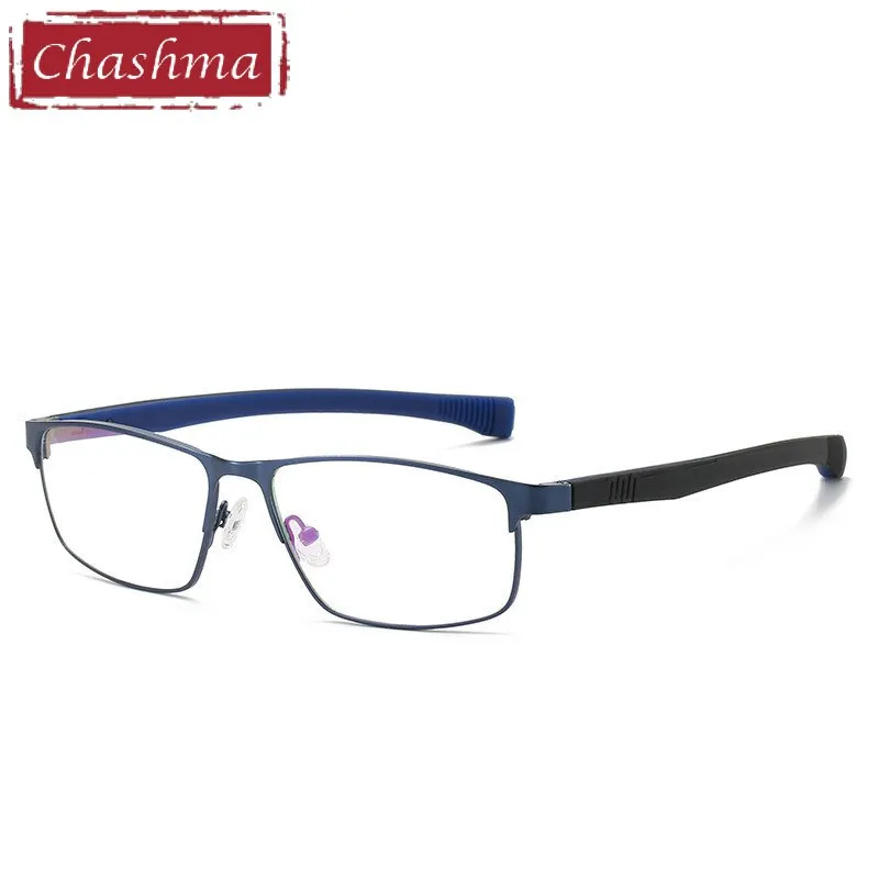 Chashma Ottica Men's Full Rim Square Tr 90 Stainless Steel Alloy Sport Eyeglasses 3076