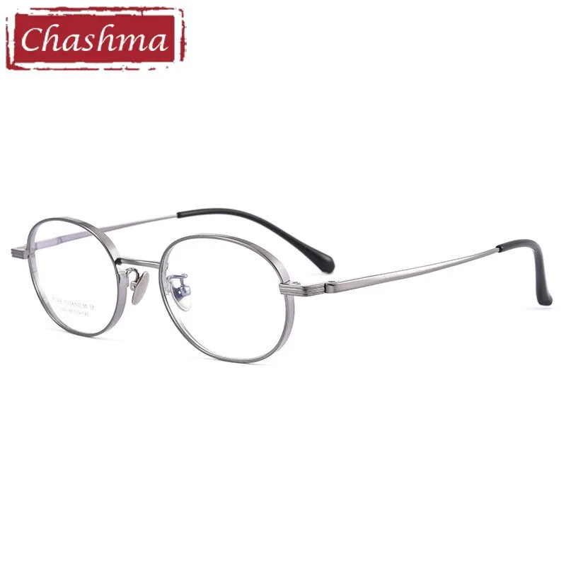 Chashma Ottica Unisex Full Rim Small Round Titanium Eyeglasses 2042