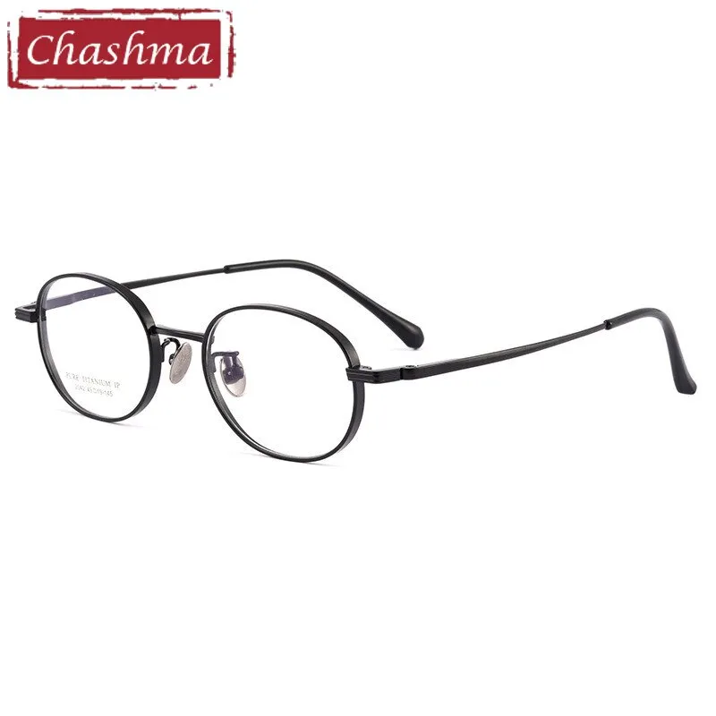 Chashma Ottica Unisex Full Rim Small Round Titanium Eyeglasses 2042