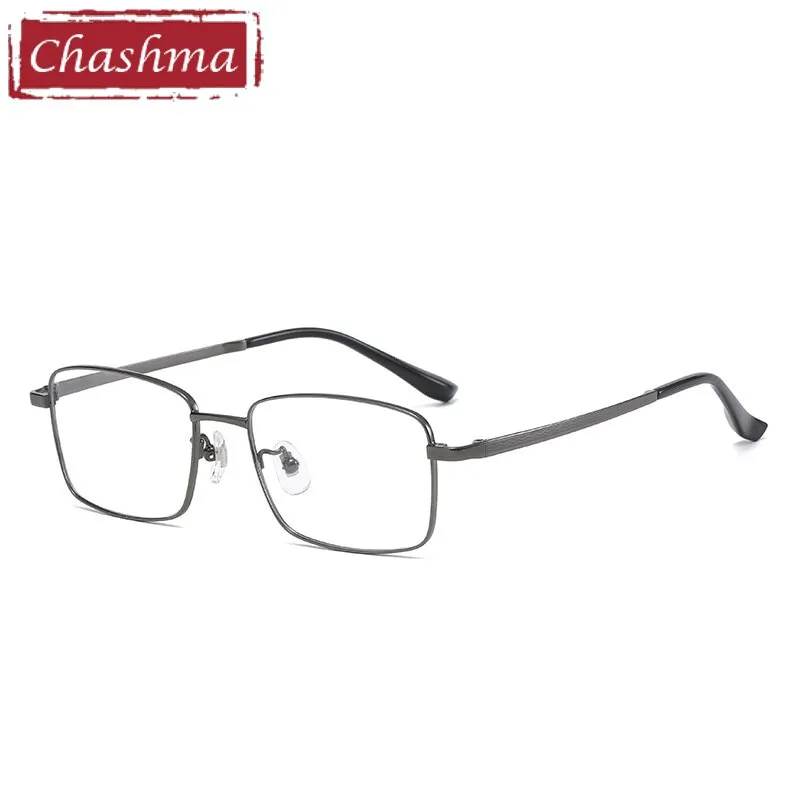 Chashma Ottica Unisex Full Rim Square Acetate Titanium Eyeglasses 742