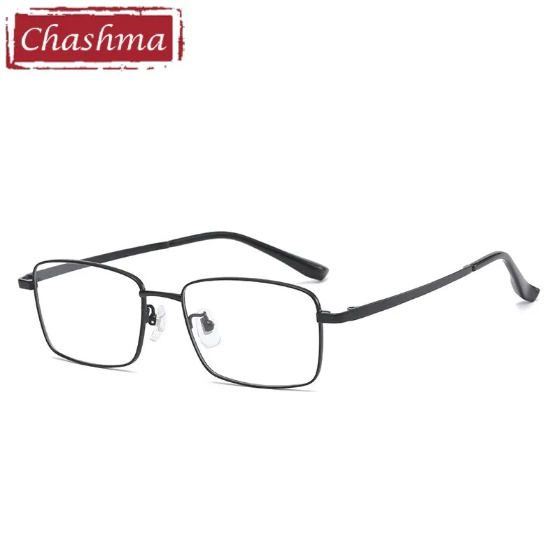 Chashma Ottica Unisex Full Rim Square Acetate Titanium Eyeglasses 742