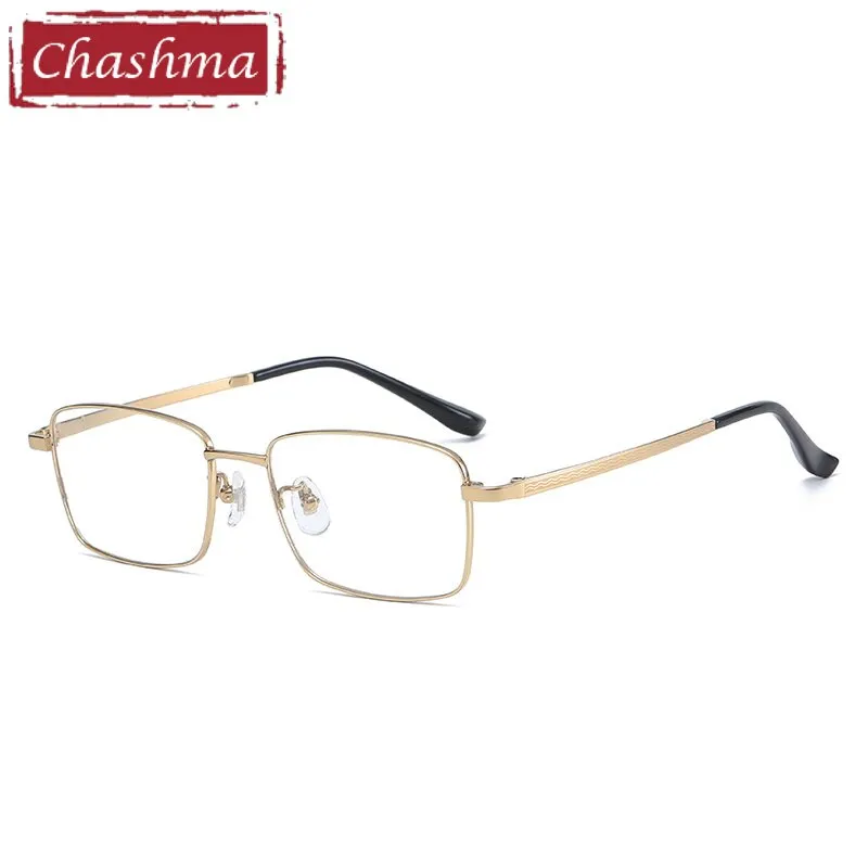 Chashma Ottica Unisex Full Rim Square Acetate Titanium Eyeglasses 742