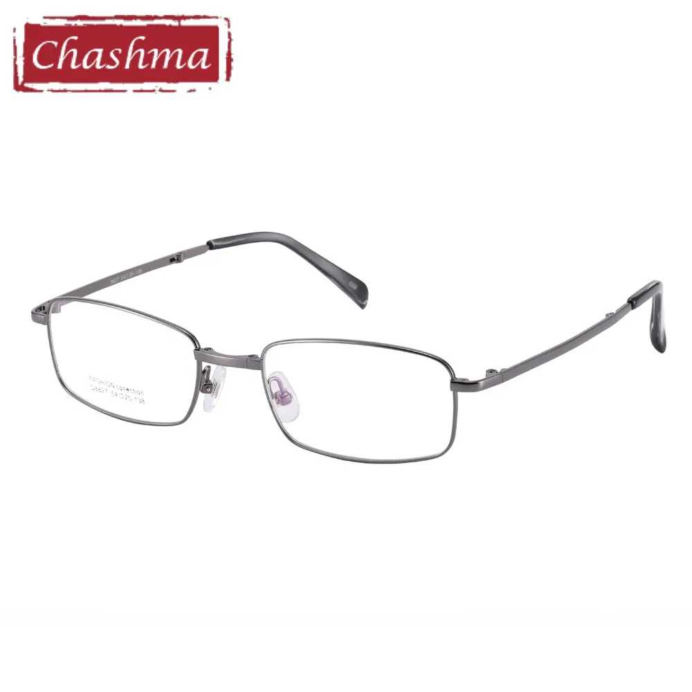 Chashma Ottica Unisex Full Rim Square Foldable Stainless Steel Alloy Eyeglasses 8827