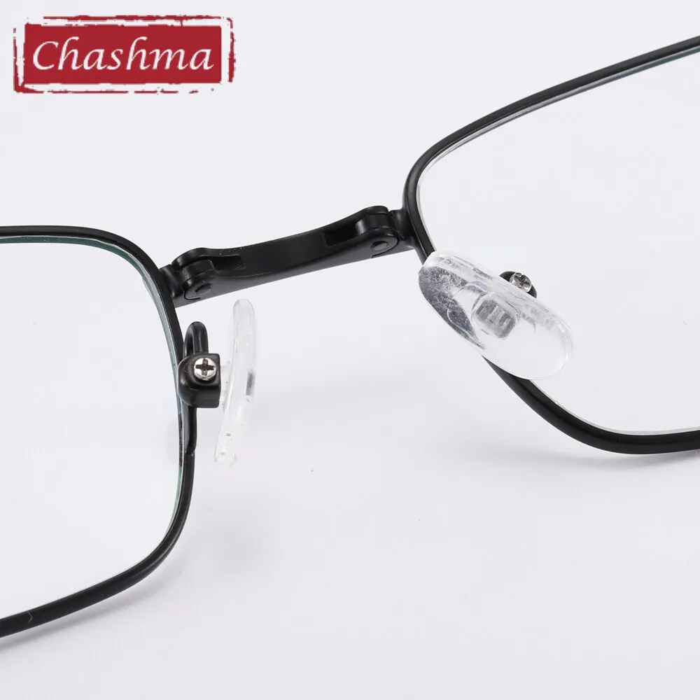 Chashma Ottica Unisex Full Rim Square Foldable Stainless Steel Alloy Eyeglasses 8827