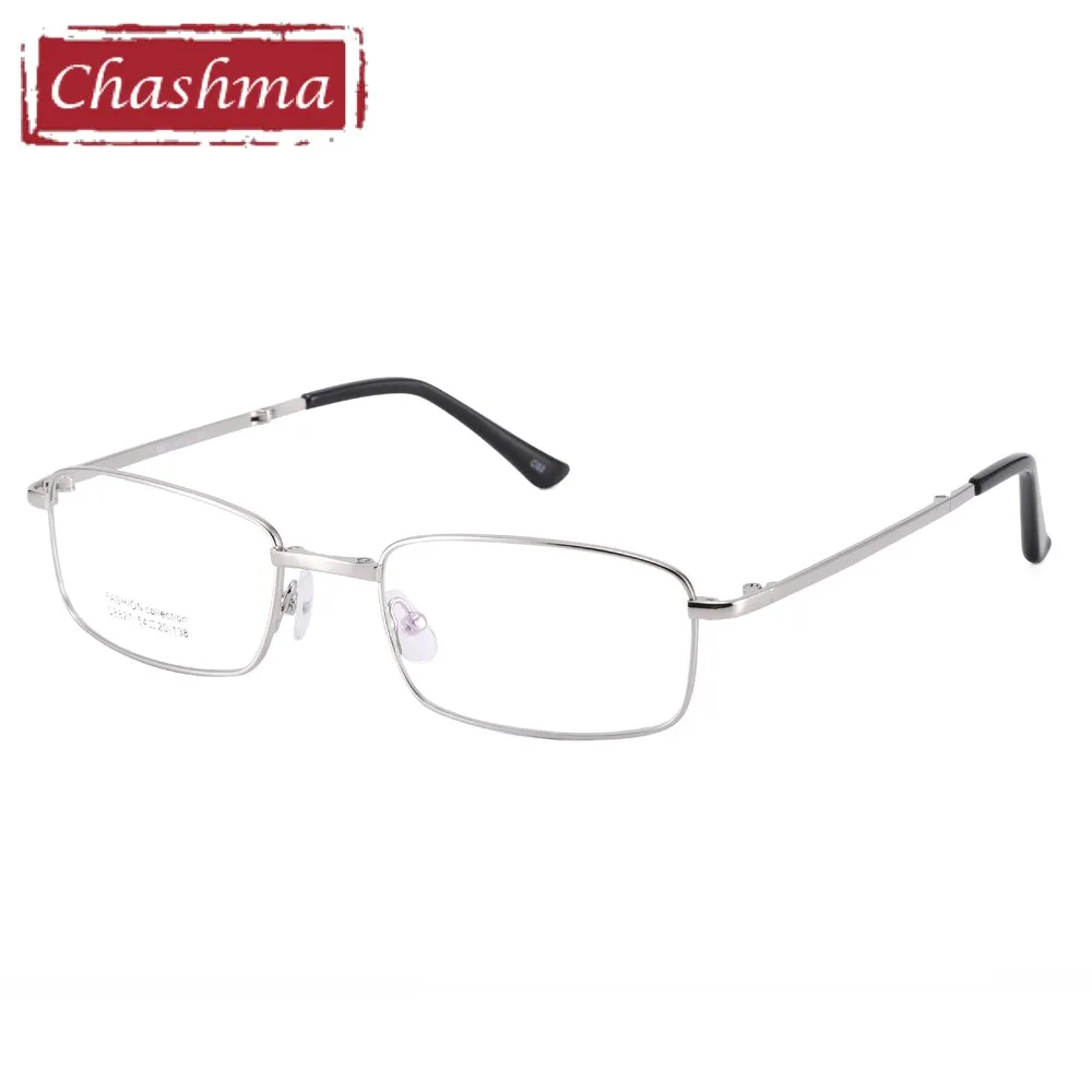 Chashma Ottica Unisex Full Rim Square Foldable Stainless Steel Alloy Eyeglasses 8827