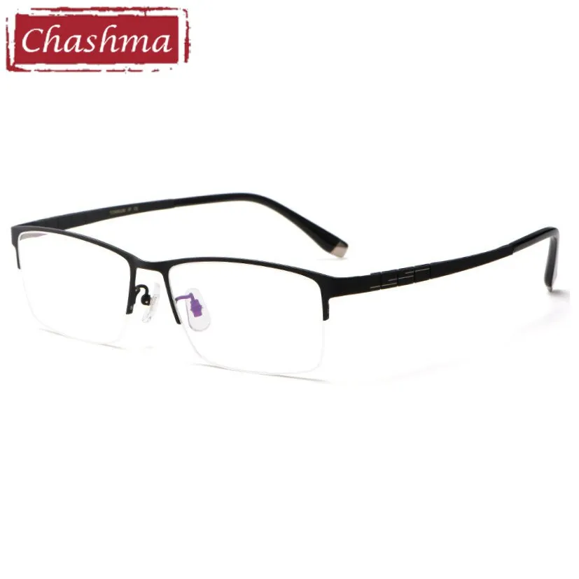 Chashma Ottica Unisex Semi Rim Oversized Square Titanium Eyeglasses 2021