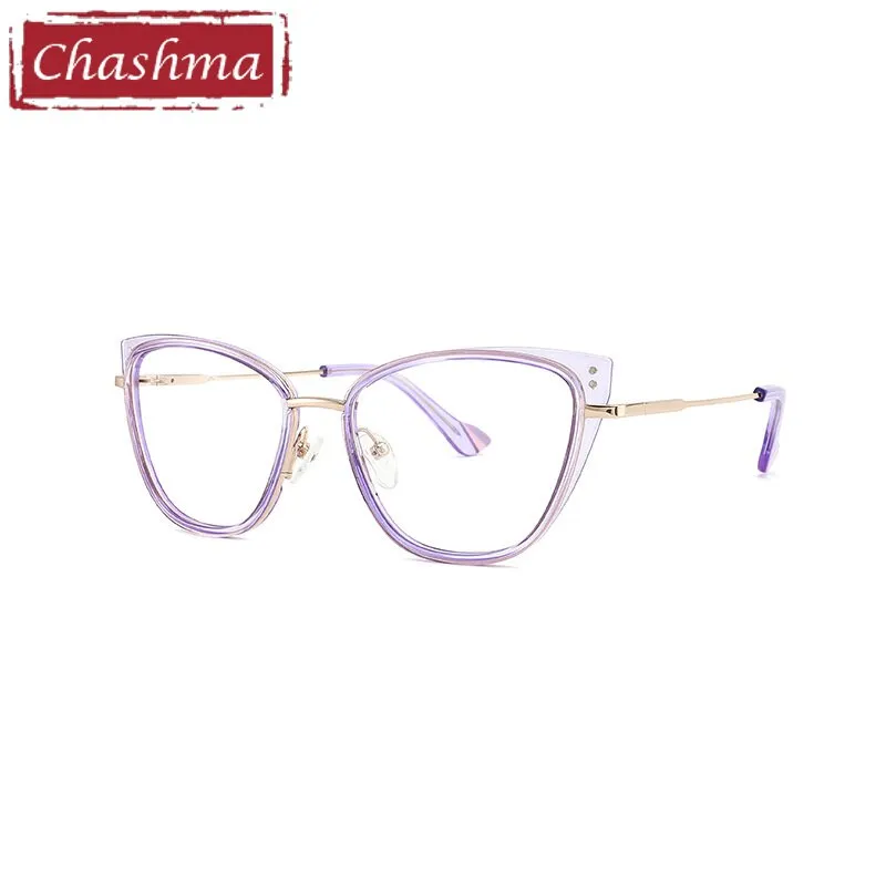 Chashma Ottica Women's Full Rim Square Cat Eye Tr 90 Titanium Eyeglasses 9027