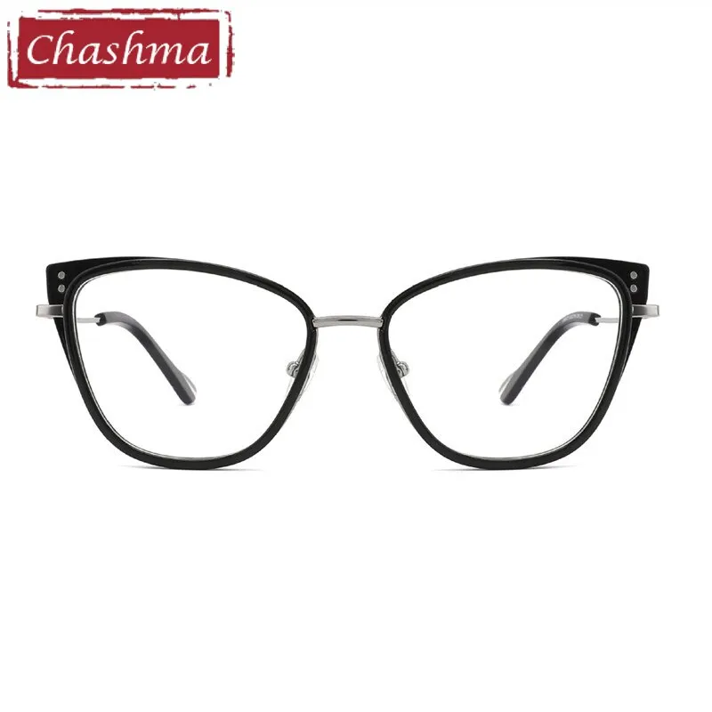 Chashma Ottica Women's Full Rim Square Cat Eye Tr 90 Titanium Eyeglasses 9027