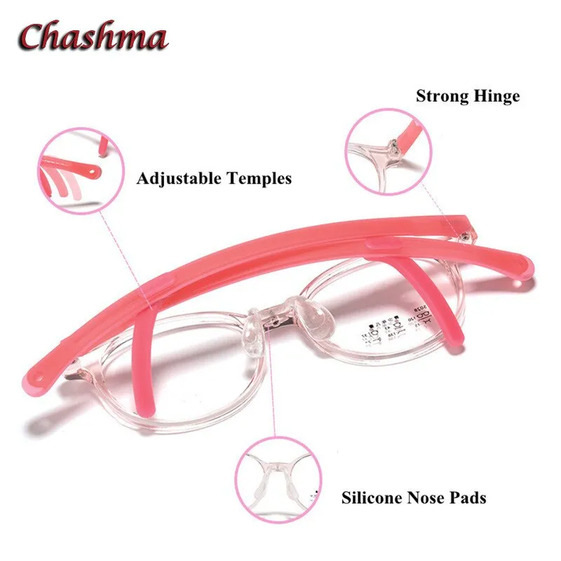 Chashma Unisex Children's Full Rim Round Tr 90 Titanium Eyeglasses 5028