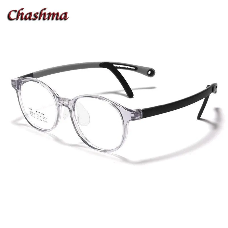 Chashma Unisex Children's Full Rim Round Tr 90 Titanium Eyeglasses 5028