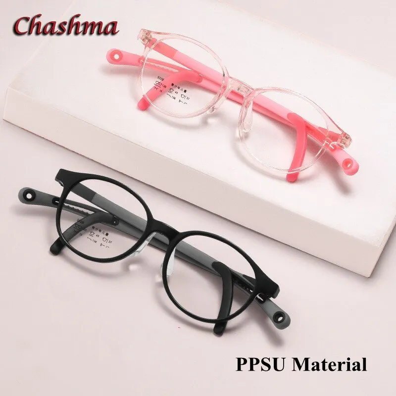 Chashma Unisex Children's Full Rim Round Tr 90 Titanium Eyeglasses 5028