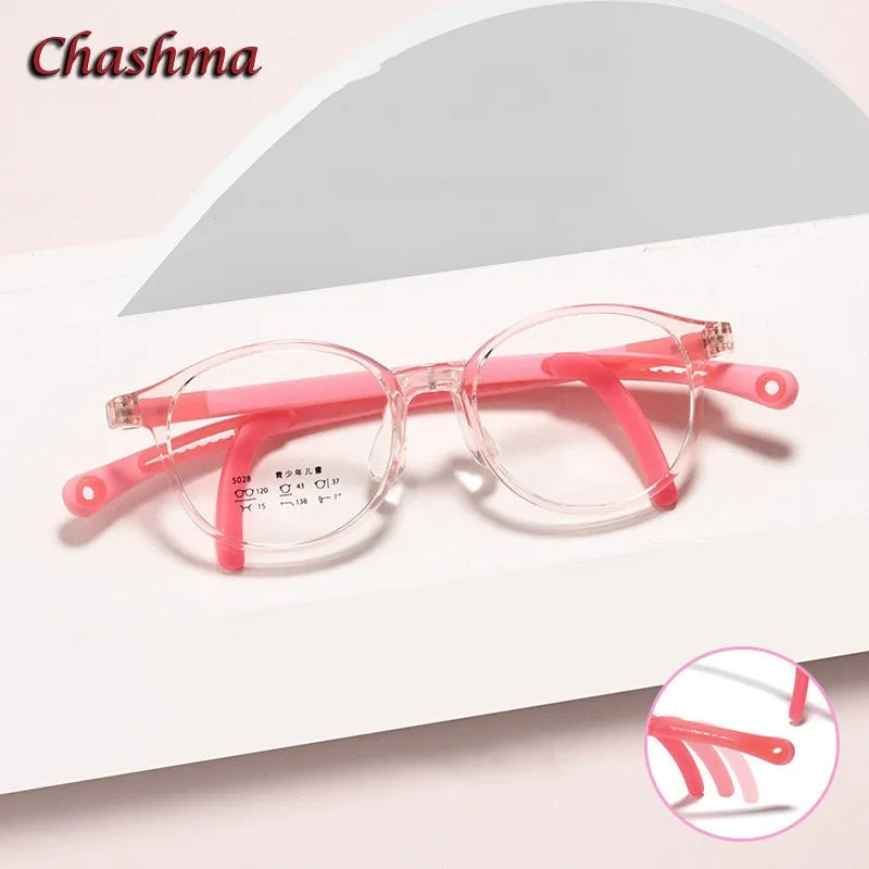 Chashma Unisex Children's Full Rim Round Tr 90 Titanium Eyeglasses 5028