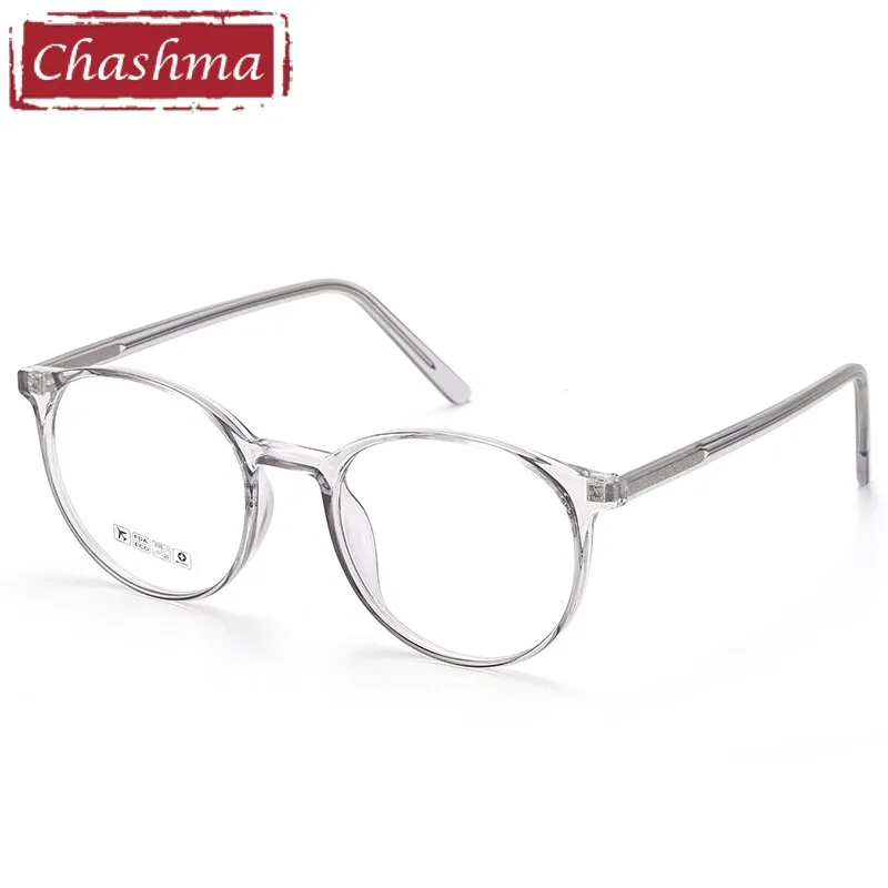 Chashma Unisex Full Rim Round Tr 90 Titanium Eyeglasses 8243