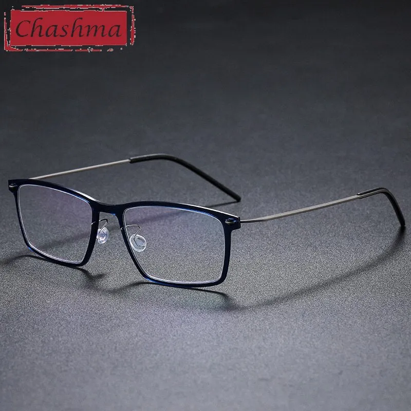 Chashma Unisex Full Rim Square Acetate Titanium Eyeglasses 6544