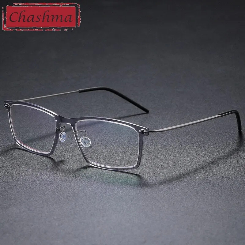 Chashma Unisex Full Rim Square Acetate Titanium Eyeglasses 6544