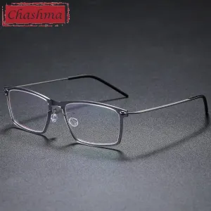 Chashma Unisex Full Rim Square Acetate Titanium Eyeglasses 6544