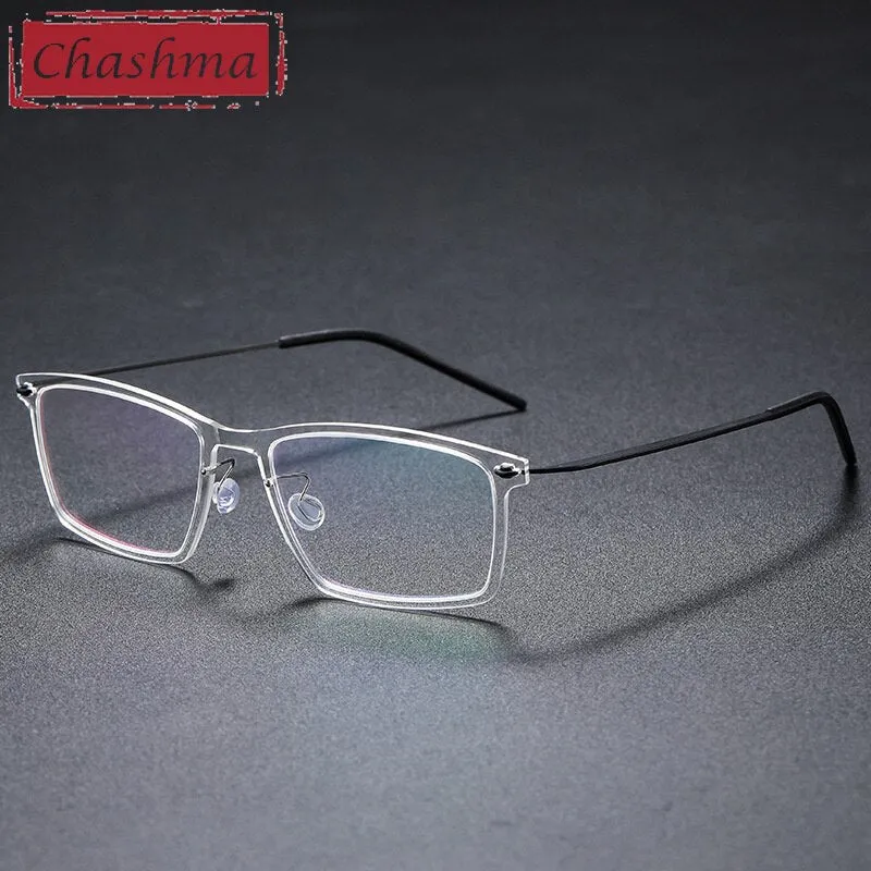 Chashma Unisex Full Rim Square Acetate Titanium Eyeglasses 6544