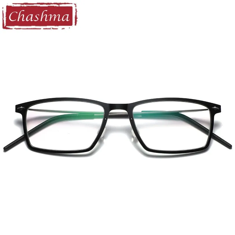 Chashma Unisex Full Rim Square Acetate Titanium Eyeglasses 6544