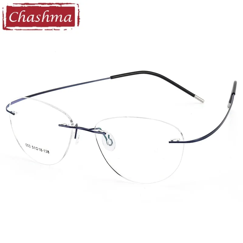 Chashma Unisex Rimless Triangle Titanium Eyeglasses 003