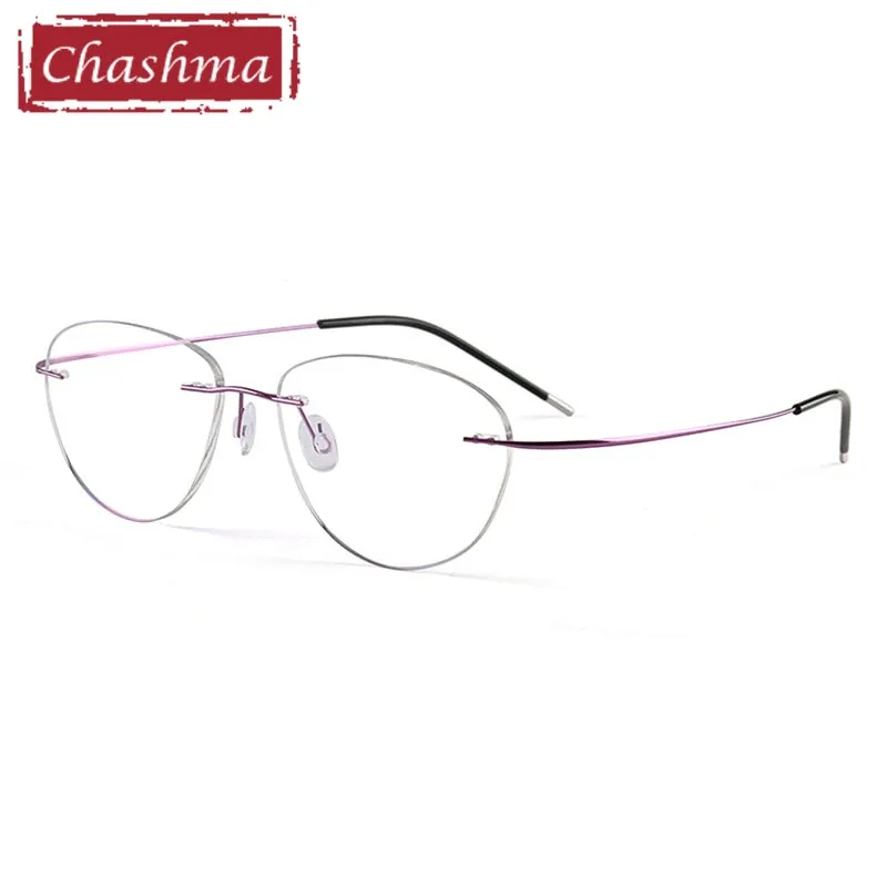 Chashma Unisex Rimless Triangle Titanium Eyeglasses 003