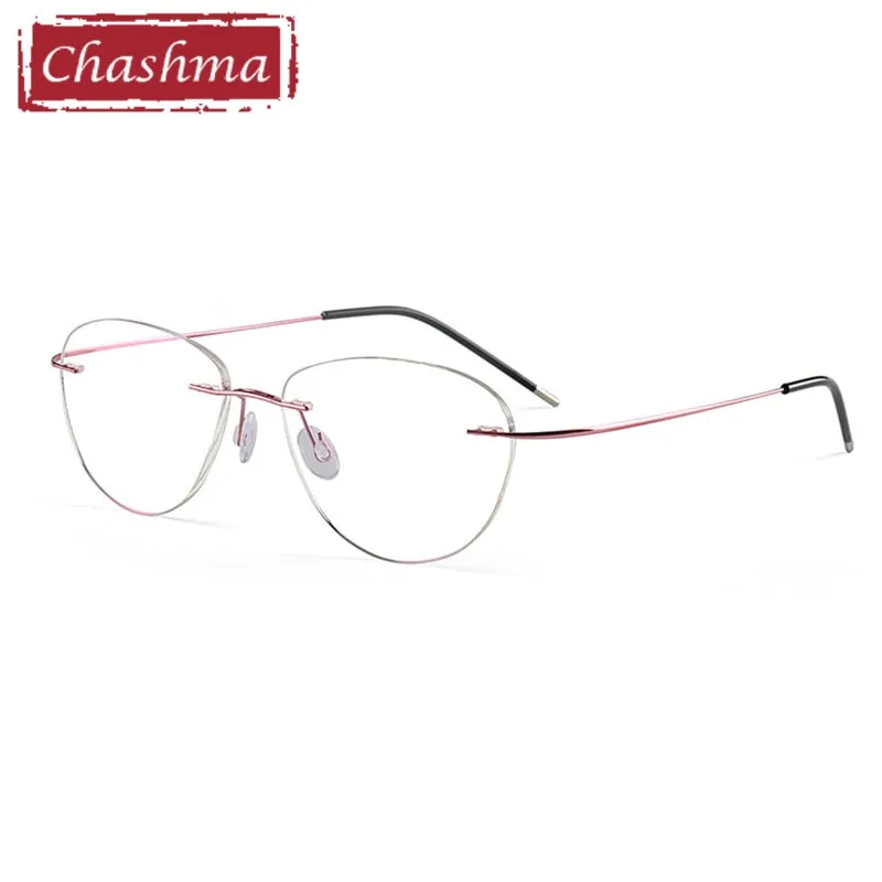 Chashma Unisex Rimless Triangle Titanium Eyeglasses 003