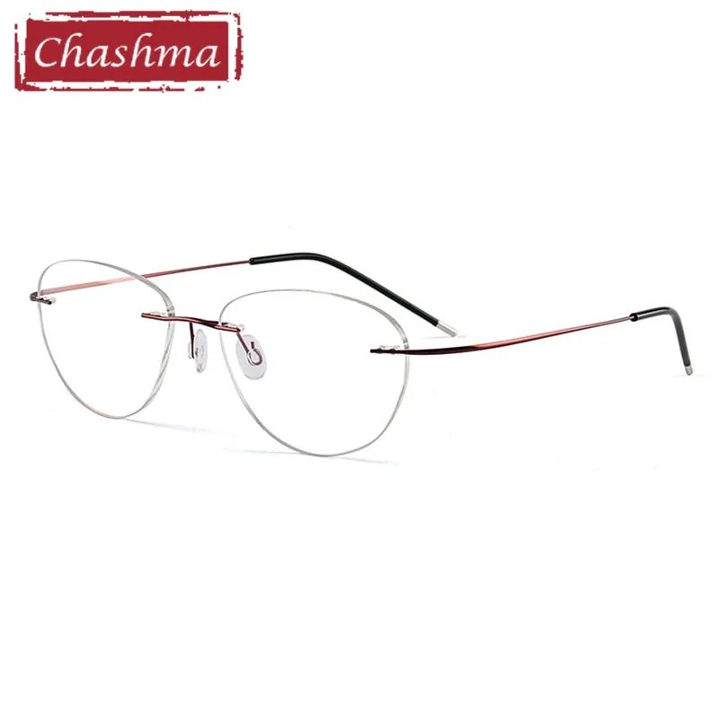 Chashma Unisex Rimless Triangle Titanium Eyeglasses 003