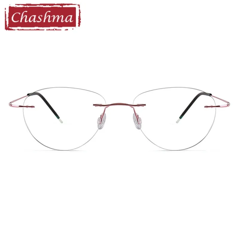 Chashma Unisex Rimless Triangle Titanium Eyeglasses 003