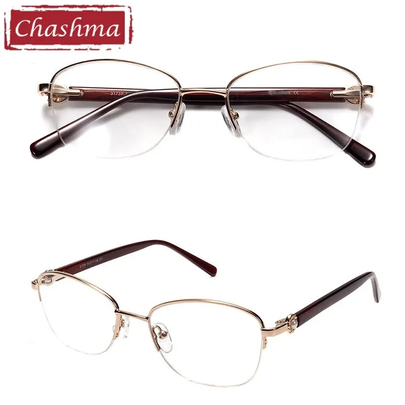 Chashma Women's Oval Full Rim Alloy Eyeglasses 3173