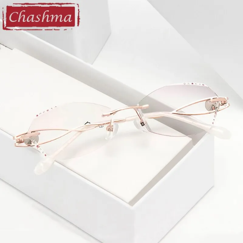 Chashma Women's Rimless Oval Alloy Eyeglasses 88022