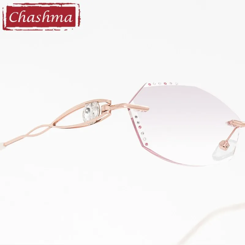 Chashma Women's Rimless Oval Alloy Eyeglasses 88022