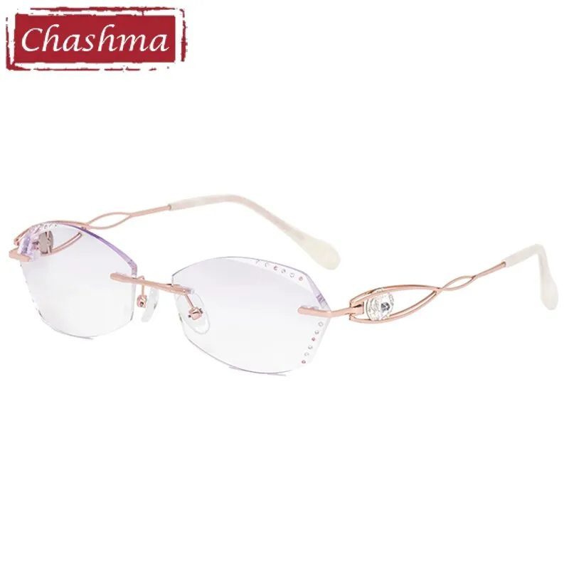 Chashma Women's Rimless Oval Alloy Eyeglasses 88022