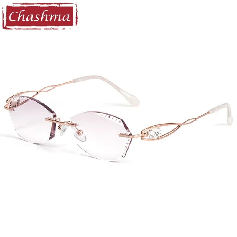 Chashma Women's Rimless Oval Alloy Eyeglasses 88022